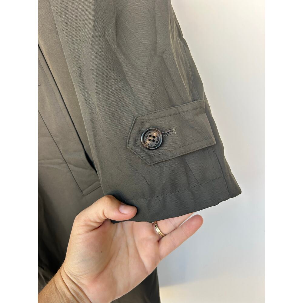 Vintage Yves Saint Laurent Oversized Car Coat YSL Utility Jacket Olive Green - Picture 8 of 13